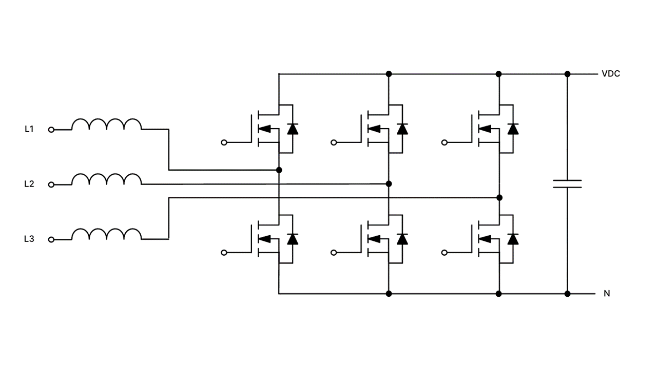 convertidor 6 interruptores sic