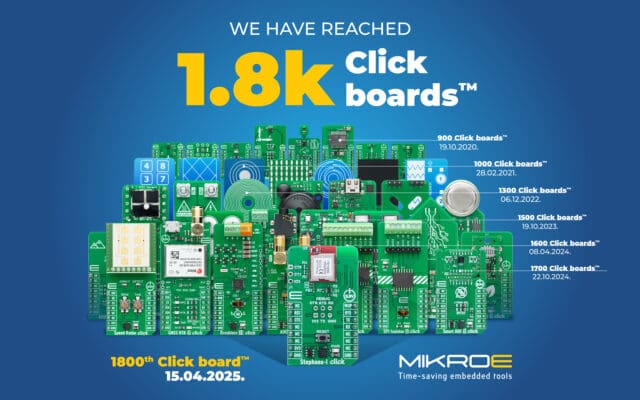 MIKROE lanza su Click board número 1800