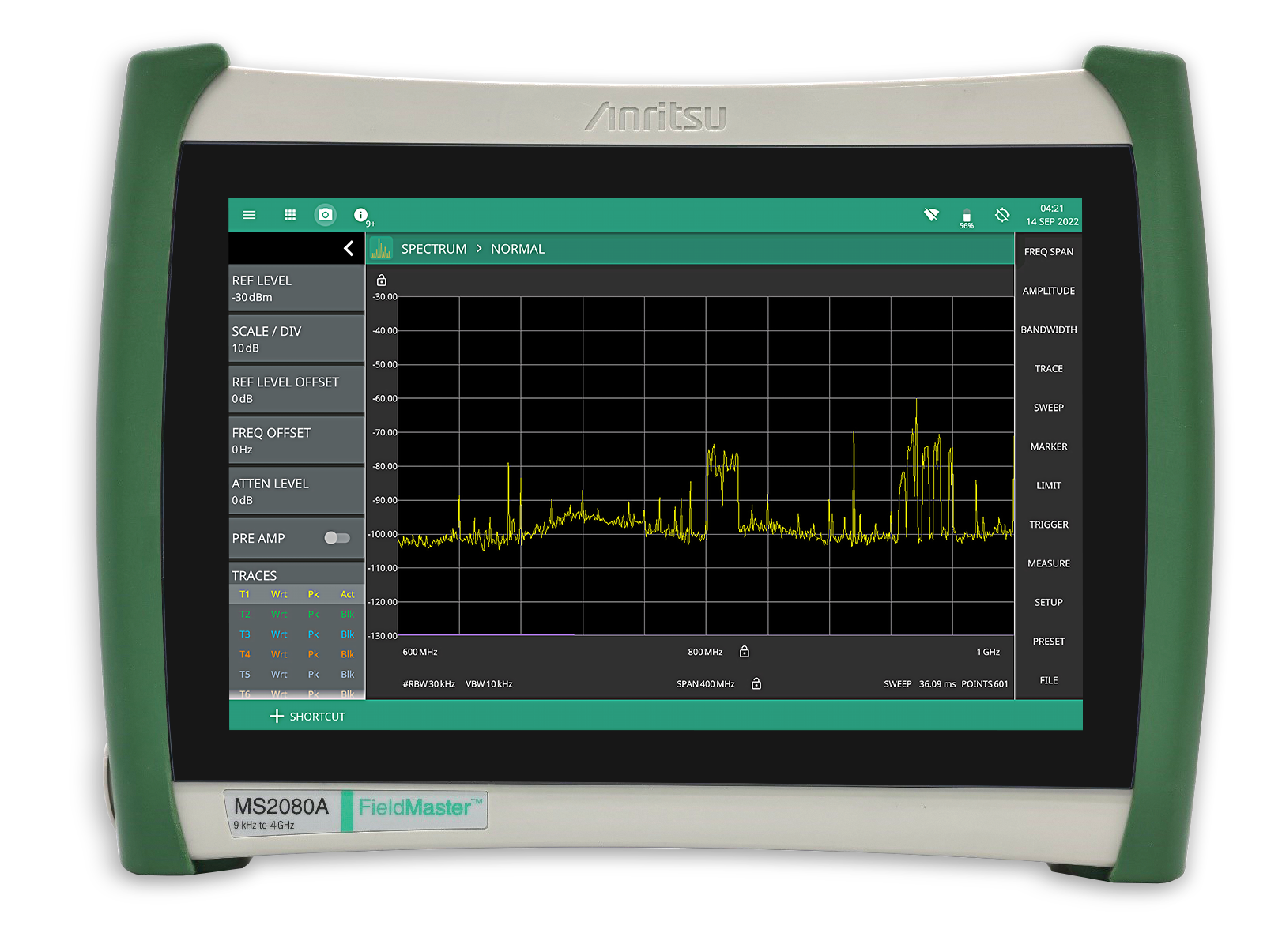 Analizadores de espectro tiempo real