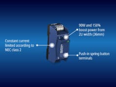 Una fuente ultradelgada de CACC para carril DIN suministra 90 Wjpg
