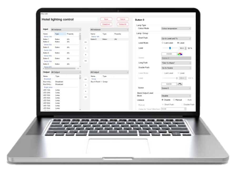 Interfaz de configuración de software DLC-02