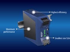 El superdelgado carril DIN CA/CC suministra 480 W El superdelgado carril DIN