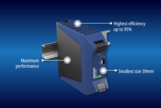 RECOM presenta una fuente de alimentación CA/CC para riel DIN