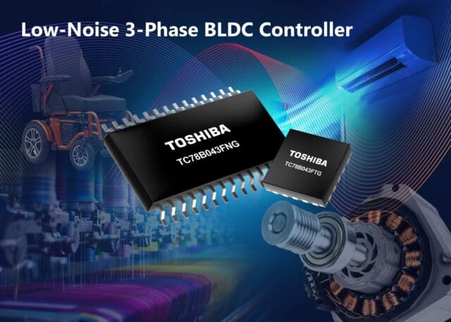 Toshiba presenta dos controladores de onda sinusoidal para motores BLDC trifásicos