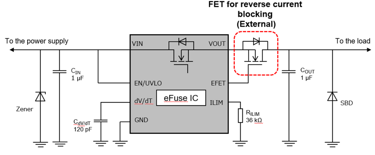 Protección de una toma de carga USB mediante el eFuse TCKE805NA de Toshiba