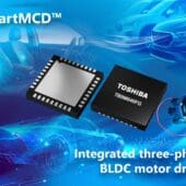 Toshiba presenta muestras del dispositivo SmartMCD™ TB9M040FTG, que integra MCU y MOSFET para el accionamiento directo de motores BLDC compactos para automoción Toshiba presenta muestras del dispositivo SmartMCD