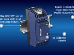 Fuente de CA/CC ultradelgada 2U para carril DIN, ahora disponible en versión de 30 W Fuente de CA/CC ultradelgada 2U