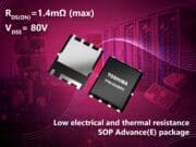 Toshiba lanza un MOSFET de potencia de canal N de 1,4 mΩ y 80 V para equipos industriales de alta eficiencia Toshiba lanza un MOSFET de potencia de canal N