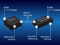 Los nuevos convertidores de CCCC de 50 W y 100 W combinan una alta densidad de potencia