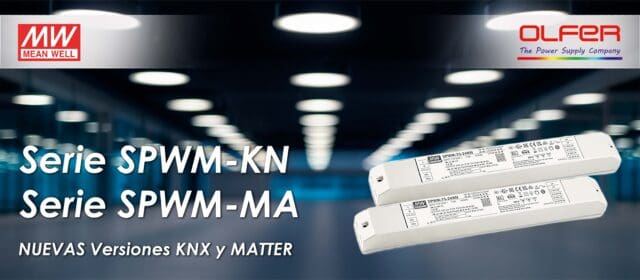 Nuevas versiones KNX y MATTER de la serie SPWM de MEANWELL